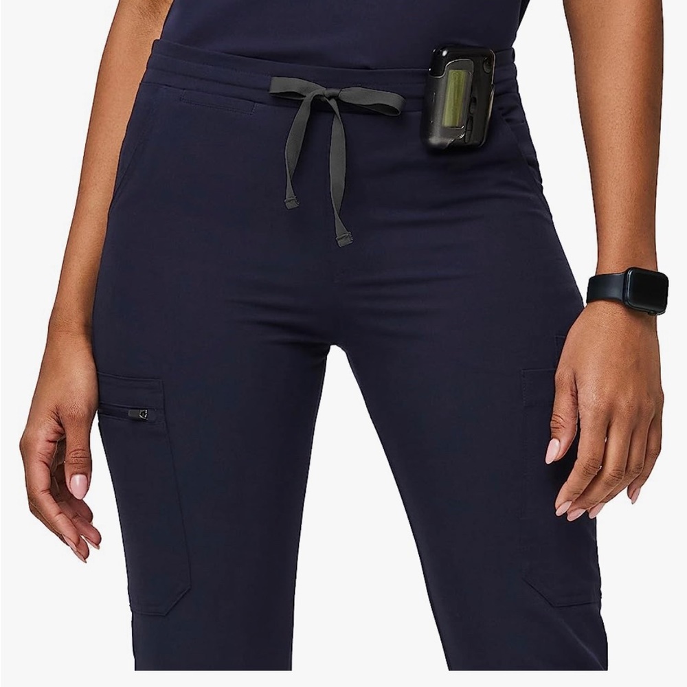 Figs Navy Blue Yola Skinny Scrub Pants Small Size